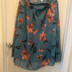 Floral Plisse Skirt (XL)
